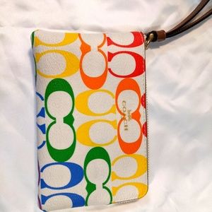Coach Pride Rainbow Wristlet